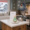 thumbnail image 4 of Metal Hanging Christmas Tree - Shaped Wind Decorations - Playful Gray Bird with Orange Red Tongue Perfect for Garden Spinners, 4 of 6