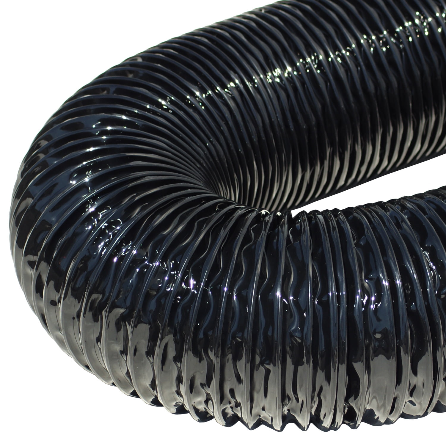 Rubber-Cal  XPU 708 - PU Flexible Duct - Black - 2" x 12ft