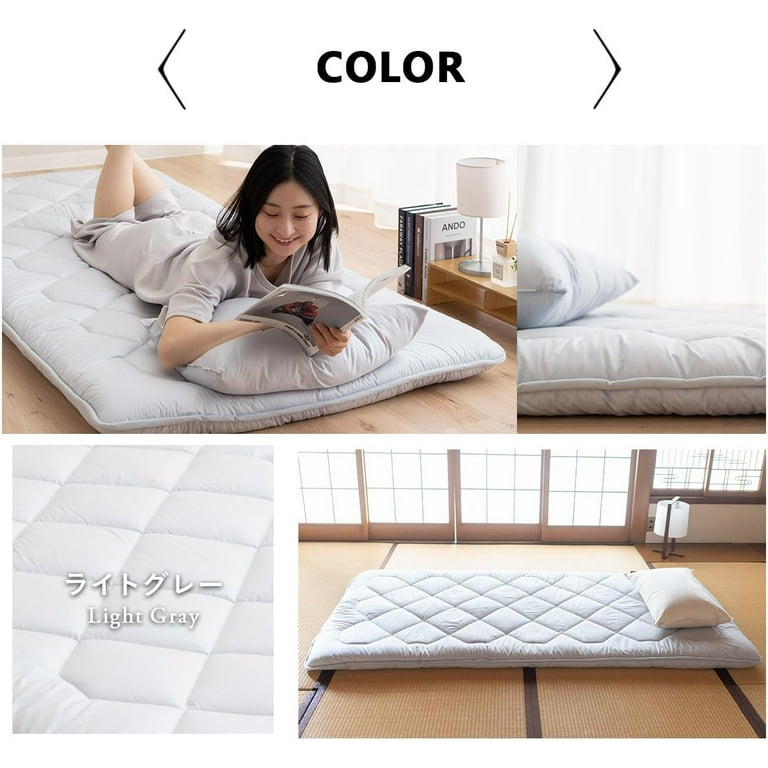 EMOOR Japanese Futon Mattress CLASSE Twin Size - Made In Japan, Foldable, 3-Layer Design, 100x200cm