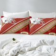 thumbnail image 4 of American Football Sheet Set Sports Ball Game Sheets King Rugby Competition Game Bed Sheets Set, American Football City Themed Bedding Set with 2 Pillowcases(San Francisco), 4 of 5