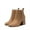 KHAKI-PU, variant on Women's Block Heel Ankle Boots with Side Zipper