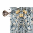 thumbnail image 4 of Lemon Leaves Valances for Windows Farmhouse Kitchen Curtains Valances Rod Pocket Valance Curtains for Kitchen Windows Watercolor Blue Vintage Flower Floral Window Valances for Bathroom 54"x18", 4 of 6