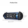 thumbnail image 3 of Outdoor Portable bluetooth Amplified Speaker With LED Lights Colorful LED Wireless Stereo Super Bass Subwoofer Loudspeaker AUX USB FM TF with Phone Holder - Black/Blue/Graffiti/Camouflage/Red, 3 of 7
