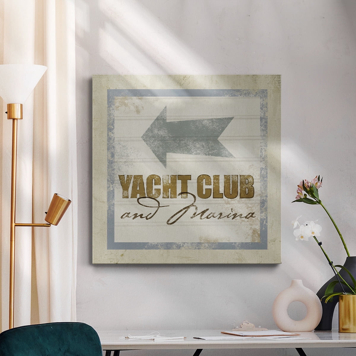Wexford Home Beach Sign IX-Premium Gallery Wrapped Canvas, 32" x 32" - Ready to Hang