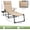 Off-White, variant on Black Folding Chaise Lounge Chair, Adjustable Recliner with Pillow & Cup Holder for Patio Pool