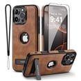 thumbnail image 1 of Funda de piel magnética WTCASE con soporte para iPhone 16 Pro, 1 of 6