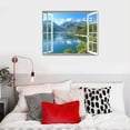 thumbnail image 5 of Canvas Print Wall Art Window View of Green Mountain Village Nature Wilderness Photography Realism Rustic Colorful Relax/Calm Ultra for Living Room, Bedroom, Office, 5 of 6