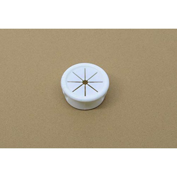 Pkg of 24 - White Nylon Expandable Grommet Plug - Inside Diam 1/2" Max, Outside Diam 55/64", Fits Hole Size 3/4", Panel Thickness 1/32"-1/8"