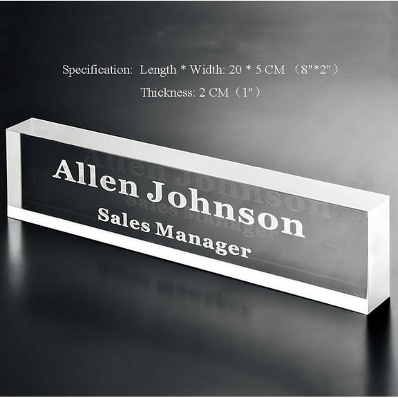 INTBUYING Acrylic Nameplate Office Identity Card Desk Personalized Identity Card