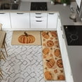 thumbnail image 6 of Fall Pumpkin Kitchen Mats Set of 2, Non-Slip Absorbent Rug and Door Mats, Seasonal Autumn Maple Leaves Decorative Kitchen Floor Mat 17x29 and 17x47 Inch DM087, 6 of 6