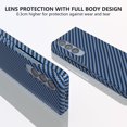 thumbnail image 3 of Aramid Fiber Case for Samsung Galaxy Z Fold 4 Case Aramid Fiber Thin Fit Slim Minimalist 6 FT Military Grade Drop Protection Case with Wireless Charging, Blue, 3 of 14