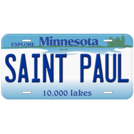 Saint Paul Capital Of Minnesota Flat Novelty Car License Plate