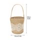 thumbnail image 4 of Cesta de flores de arpillera para fiesta de ceremonia de boda, lazo de encaje retro vintage, ideal para guardar dulces y pequeños regalos, 4 of 5
