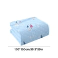 thumbnail image 3 of Qocolhg Summer Cooler Quilt, Washable & Lightweight Summer Comforter Cooling Blanket for All Season Use, Machine Washable, Bedding Soft Coverlet Conditioned Quilts for Kids, 39x59 inch, Blue, 3 of 7