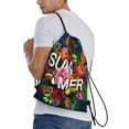 thumbnail image 3 of Easygdp Summer Birds and Flowers Drawstring Backpack, Beach Sackpack, Travel Sackpack Lightweight for Sports, Gym, Travel, Swimming - Small, 3 of 9