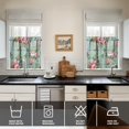 thumbnail image 4 of Pioneer Kitchen Curtains and Valance Set 24 Inch Tier Vintage Rose Print Curtains Small Drapes for Cafe Living Room Bathroom Farmhouse 3 Pieces Set Rod Pocket, 4 of 6