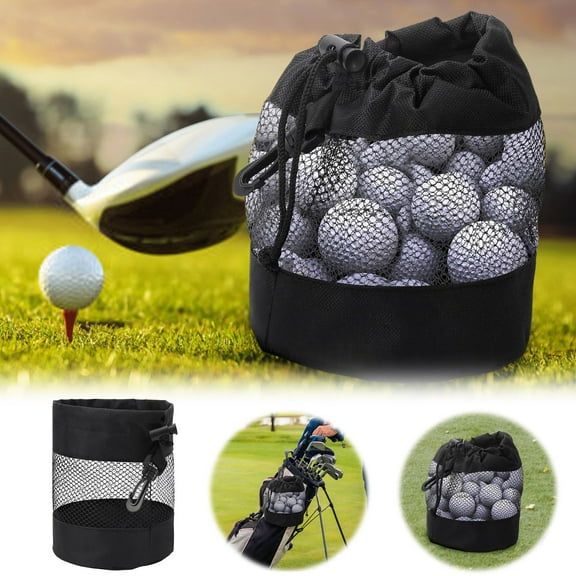 CHIKANSTORE Golf Balls Storage Bag,Nylon Mesh Drawstring Golf Pouch Organizer,Durable & Lightweight Shag Bag for Storing Golf Balls, for Golfers & Practice