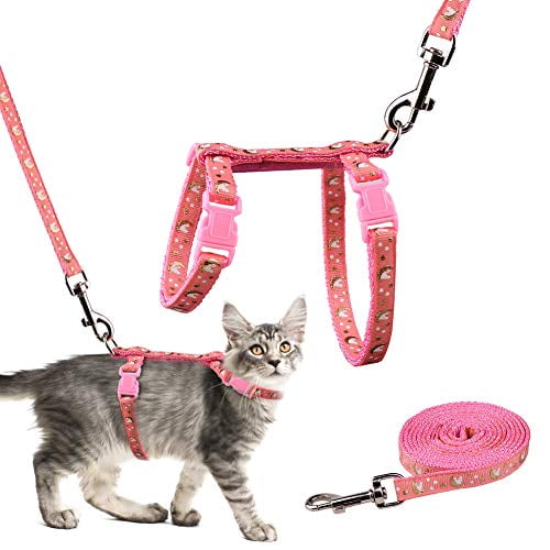 pink cat harness