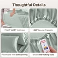 thumbnail image 6 of California Design Den Twin Size Sheets - 500 Thread Count 100% Cotton Sateen, 3 Piece Adult/Teen Sheet Set, Bed Sheets with Deep Pocket Fitted Sheet, Silver Sage, 6 of 9