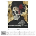 thumbnail image 4 of Orinice Skull Ukiyo-e Warm and light blanket Soft blanket Living room Sofa decoration Blanket of the four seasons Soft blanket of the four seasons, 4 of 6