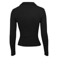 thumbnail image 3 of LiuXxxx Women's Long Sleeve Crew Neck Slim Fit Casual Basic Soft Tee Black XL, 3 of 8