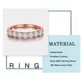 thumbnail image 4 of Anillos de aniversario MOOSEA Moissanite, 7 piedras, 0,7 quilates, oro rosa de 18 quilates, 4 of 6
