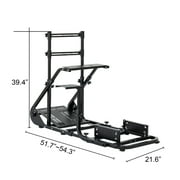 imerelez Racing Simulator Cockpit Racing Wheel Cockpit, Compatible With Fanatec, Pxn, Thrustmaster, And Logitech Adjustable Driving Simulators, Excluding Handbrake, Pedals, And Monitor