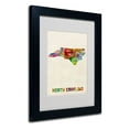 thumbnail image 3 of Trademark Fine Art "North Carolina Map" Matted Framed Art by Michael Tompsett, Wood Frame, 3 of 5