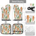 thumbnail image 3 of Easter Carrot Oven Mitts and Pot Holders Set of 2, Vegetable Food Heat Resistant Oven Mitts Kitchen Oven Glove for Cooking, Baking, 3 of 6