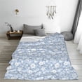 thumbnail image 6 of Throw Blanket for Couch Sofa and Bed, Gray white floral Super Soft Plush Throw Blanket, Fuzzy Cuteness Comfy Warm Washable Flannel Blanket & Throws for All Season 50"x40", 6 of 7