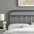 thumbnail image 4 of Pemberly Row King Modern Powder Coated Iron Headboard in Gray Finish, 4 of 6