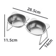 thumbnail image 6 of Koiauber Stainless Steel Elevated Cat Bowl Tilted Raised Cat Bowl with Metal Stand Pet Feeding Dish to Prevent Fatigue for Indoor Cat And Dog, 6 of 8