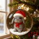 thumbnail image 1 of Bola de Adorno para Árbol de Navidad | Colgante Esférico de Cristal Transparente con Minianimales, Gorros y Bufandas de Papá Noel | Decoración Navideña de Plástico Multicolor | Regalo de Navidad | De, 1 of 6