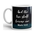 thumbnail image 2 of And the two Shall Become One Wedding Gifts Christian Bible Verse Coffee Tea Ceramic Mug Office Work Cup Gift 15oz, 2 of 3