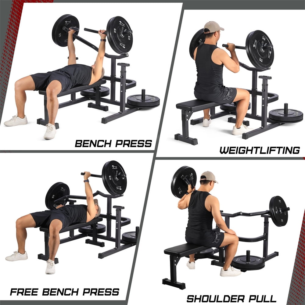 Chest Press Machine with Independent Converging Arms, 1050LBS Bench Press Machine with Independent Flat Bench, Heavy Duty Bench Press Rack for Home Gym, Adjustable Chest Workout Equipment