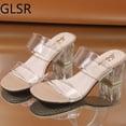 thumbnail image 2 of 2020, zapatillas de tacón transparente, sandalias de mujer, zapatos de verano, zapatos transparentes para mujer, zapatos de tacón alto, sandalias de gelatina para boda para mujer 35 Gao Jinjia LED, 2 of 2