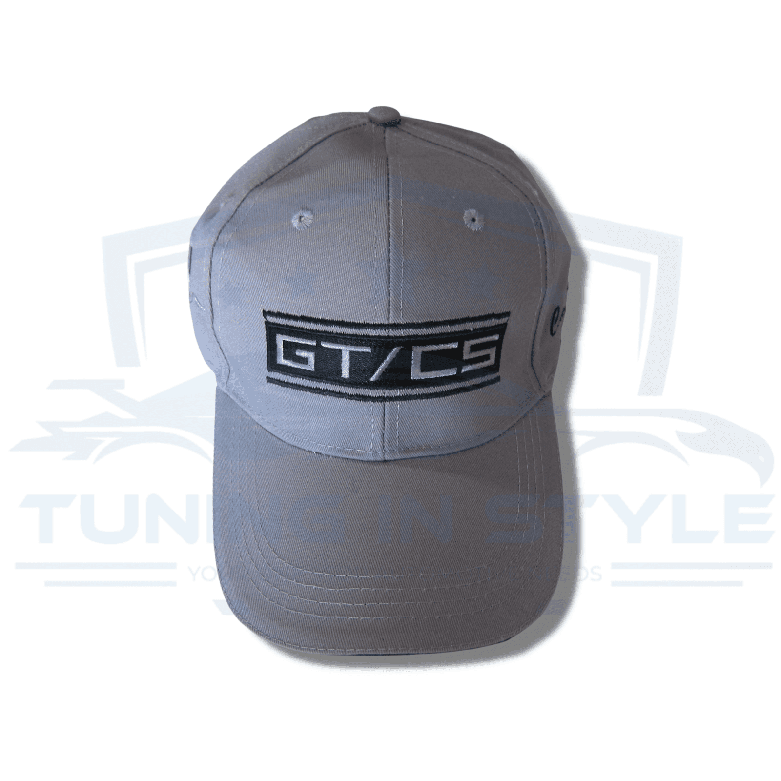 Ford Mustang GT/CS Tri Bar Embroidered Logo Baseball Cap Grey Official ...