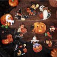 thumbnail image 4 of Hotiary 12 Pcs Wooden Halloween Decorations for Tree Pumpkin Wood Cutout Vintage Halloween Ornaments Black Cat Bat Hanging Pendants Retro Halloween Decor for Small Tree Holiday Party Home, 4 of 8
