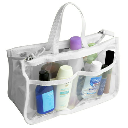 Evelots Clear Cosmetic Purse, Double Zipper Hand Pouch Bag In Bag Organizer - www.bagssaleusa.com