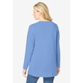 thumbnail image 2 of Woman Within Plus Size Perfect Long-Sleeve V-Neck Tunic, 2 of 6