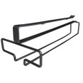thumbnail image 2 of Under Cabinet Glass Holder Rack - Stemware Storage Hanger System for Bar Use with No-Drill Shelf Installation - Black, 2 of 7