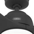 thumbnail image 5 of Hunter 52 inch Outdoor or Indoor Ceiling Fan with LED Light - Black Ceiling Fan with Wall Control, For Patio, Garage, or Porch, Quiet, Standard Mount, 3 Blades - Gallegos 51585, Matte Black, 5 of 17