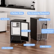 OUTBID Under Counter Ice Maker Machine, 22 LBS/24H Drainless Ice Maker Crescent for Residential or Commercial, Freestanding Cabinets Ice Makers Perfect for Home, Office & RV, ETL Approved