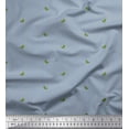 thumbnail image 1 of Soimoi Blue Cotton Voile Fabric Green Chilli & Stripe Fabric Prints By Yard 42 Inch Wide, 1 of 3