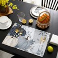 thumbnail image 4 of Navy Blue Fall Placemats Set of 2, Thanksgiving Maple Leaf Botanical Pumpkin Washable Wipeable Table Mats for Dining Tables, Indoor Outdoor Kitchen Place Mats for Holiday Party Table Decor, 4 of 9
