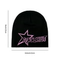 thumbnail image 3 of ACCEHUT Adult Elastic Winter Hat Y2K Beanie Girls Knitted Cap, 3 of 3