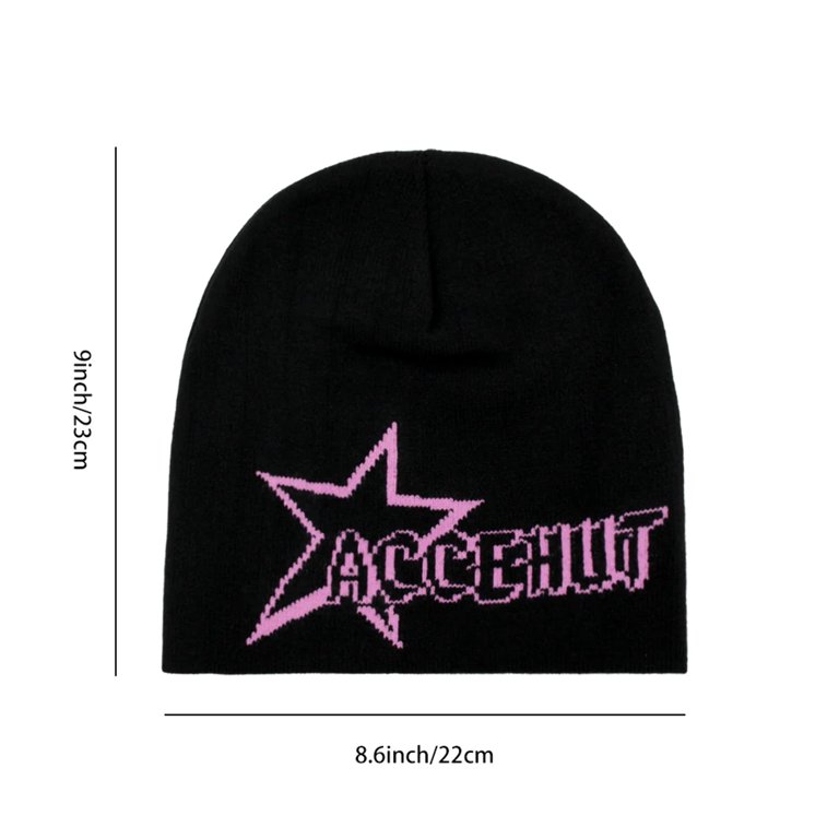 ACCEHUT Adult Elastic Winter Hat Y2K Beanie Girls Knitted  display picture 3