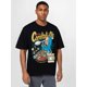 thumbnail image 1 of Camiseta negra de manga corta con diseño de maíz, cereal y dibujos animados de comedia estúpida, Leisure Tees, 1 of 7