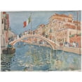 thumbnail image 2 of Maurice Prendergast 18x15 Gold Ornate Wood Frame and Double Matted Museum Art Print Titled - A Bridge in Venice (1899), 2 of 4