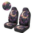 thumbnail image 3 of Uorisanigo Car Seat Cover Set of 2, Breathable Flurry High Back Bucket Seat Cover, Moon Hummingbird Auto Protectors Front Seats Covers for Women Men, Car Interior Set, 3 of 7